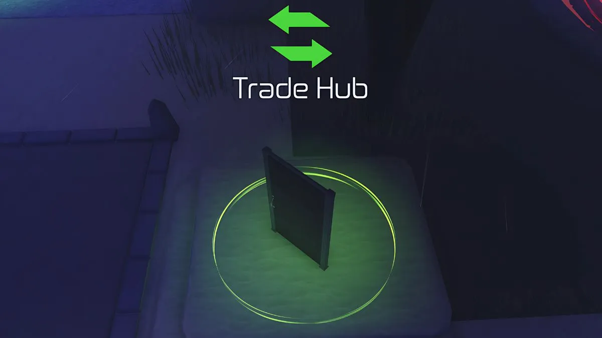 Trade Hub portal in Jujutsu Infinite