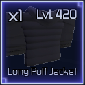 long puff jacket item in jujutsu infinite