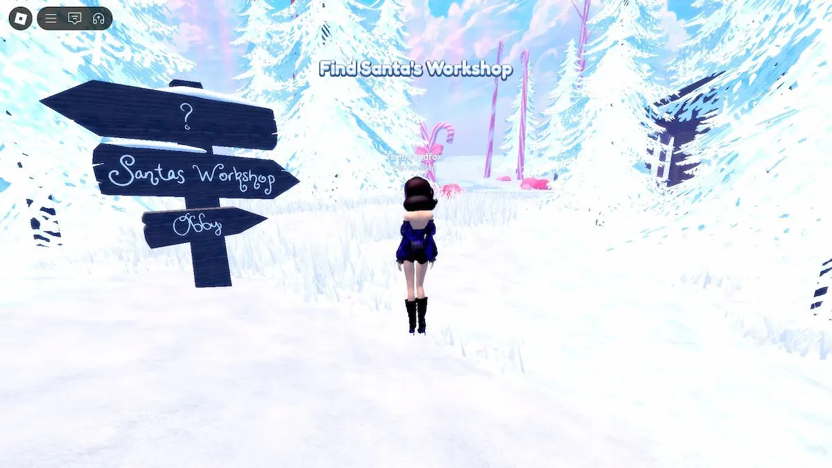 The Winter Town signpost in DTI.