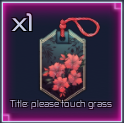 please touch grass title in jujutsu infinite