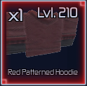 red patterned hoodie item in jujutsu infinite