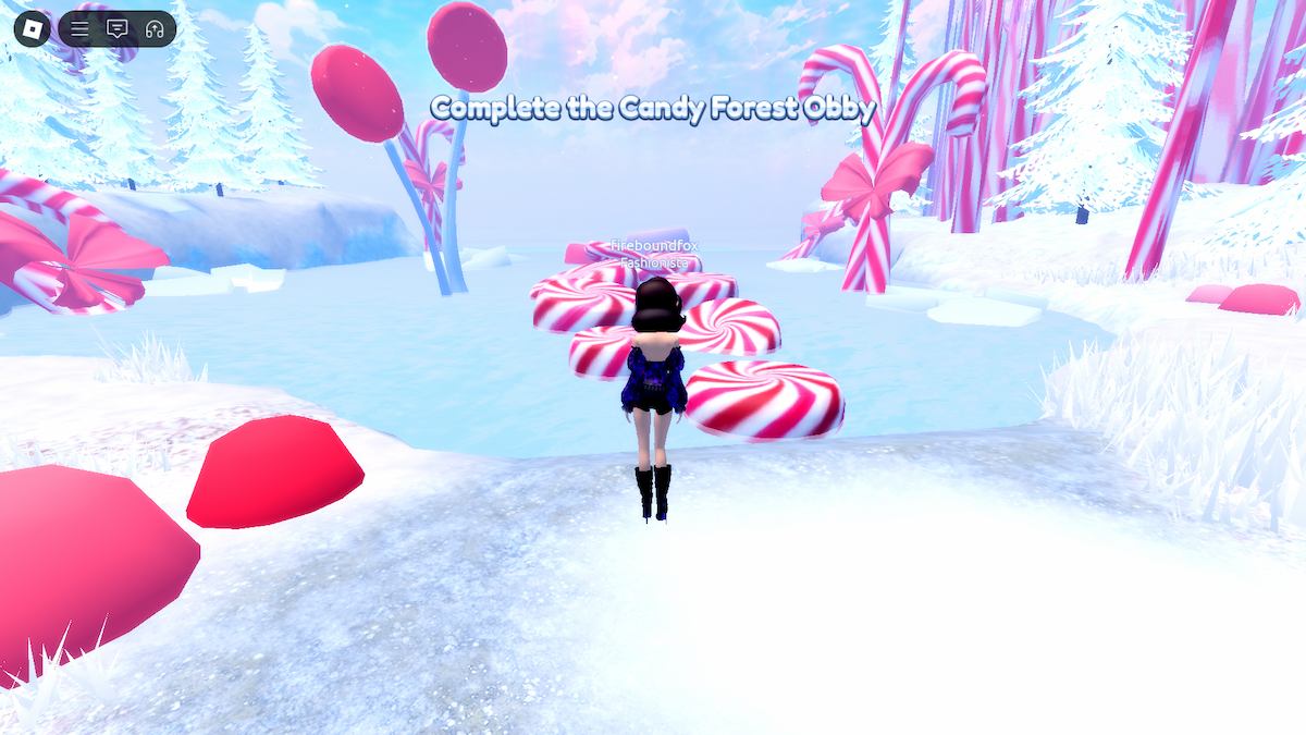 The start of the Candy Forest obby in DTI.