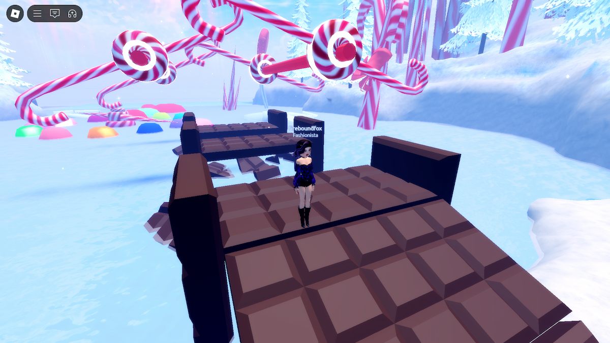 The chocolate bridge in Chapter 1 of DTI's Christmas quest.