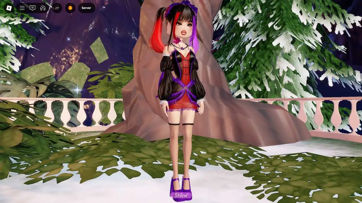 Gothic Lolita Harajuku Style in Roblox Dress to Impress.