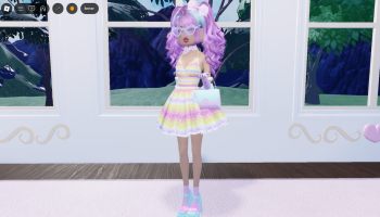 A Sweet Lolita Harajuku Style in Roblox Dress to Impress.