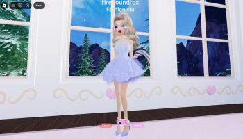 The limited-time Petal Dress for the Roblox Dress to Impress winter update 2024.