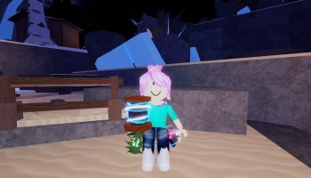 Avatar holding Magic Thread in Roblox Fisch.