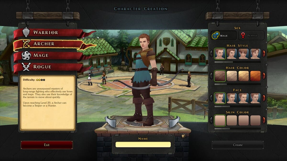 Archer class in Royal Quest Online