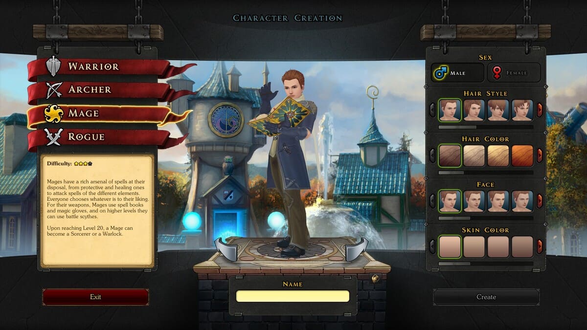 Magic class in Royal Quest Online