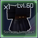 sorcerer jumpskirt item in jujutsu infinite