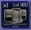 special grade sorcerer jacket item in jujutsu infinite