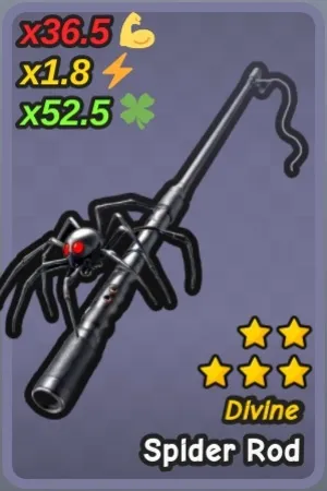 Spider Rod in the Go Fishing Roblox experience