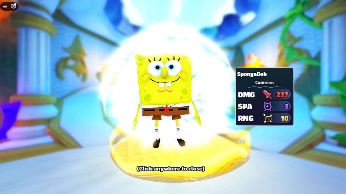 SpongeBob unit in SpongeBob Tower Defense