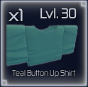 teal buttonup shirt item in jujutsu infinite