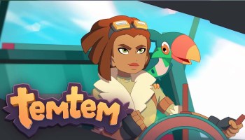 A character with a parrot in Temtem.