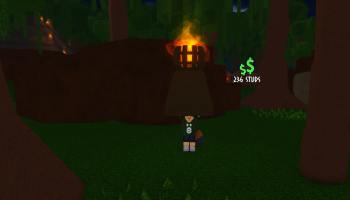 A player holding an object in Tropica