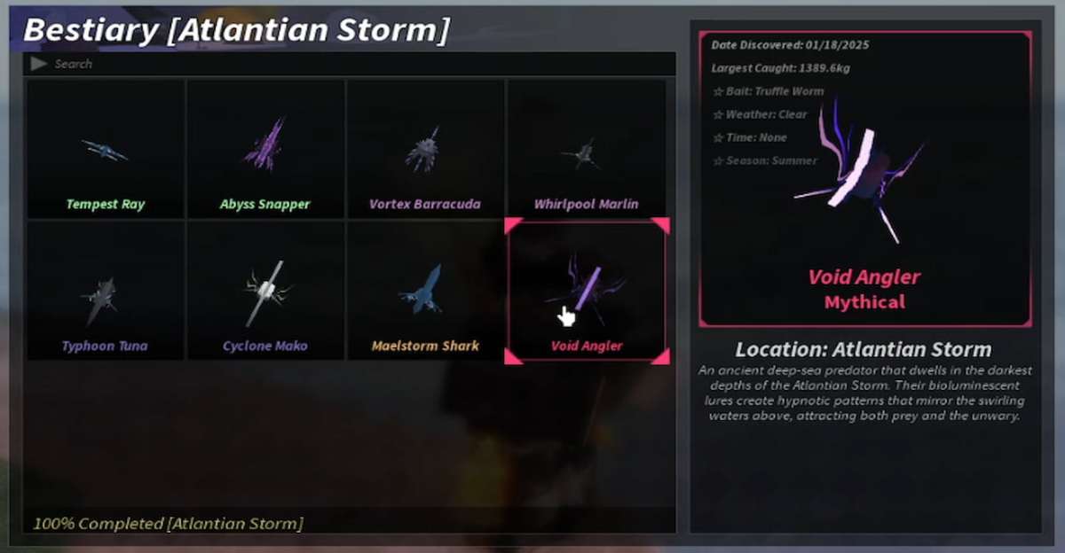 Storm Ii Fish All 8 Fishes in Atlantean Storm (100% Bestiary) - Fisch - Pro Game Guides