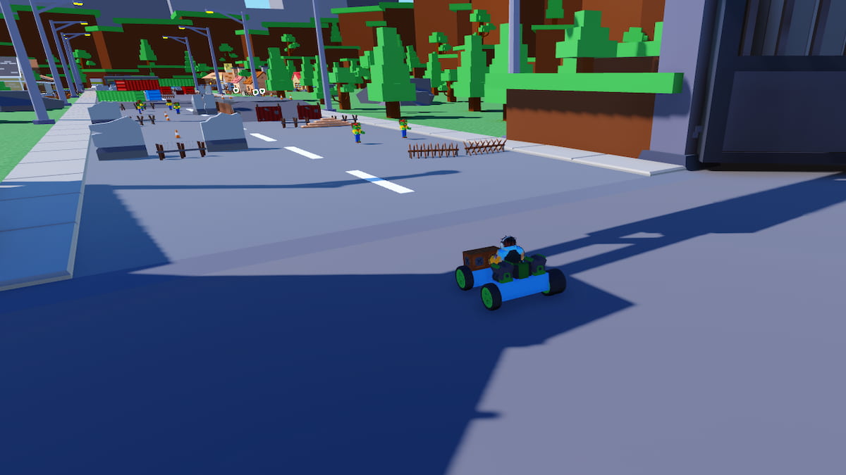 A player driving in Roblox