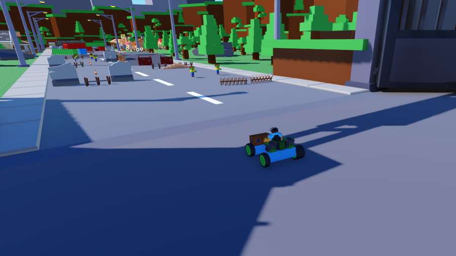 A player driving in Roblox
