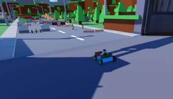 A player driving in Roblox