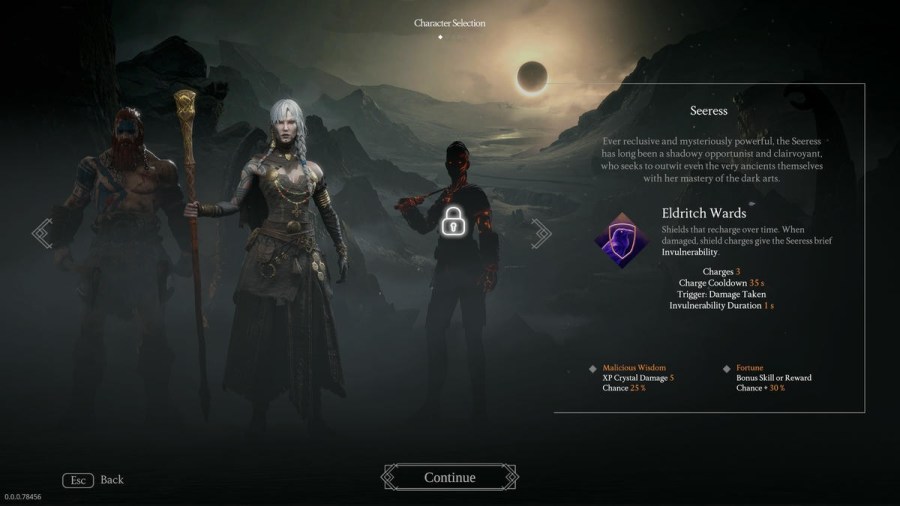 jotunnslayer hordes of hel character selection screen