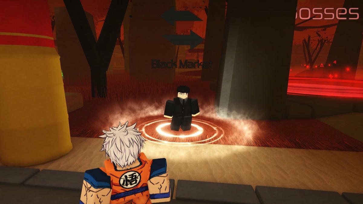 The Black Market shop to use Snake Talismans in Jujutsu Infinite