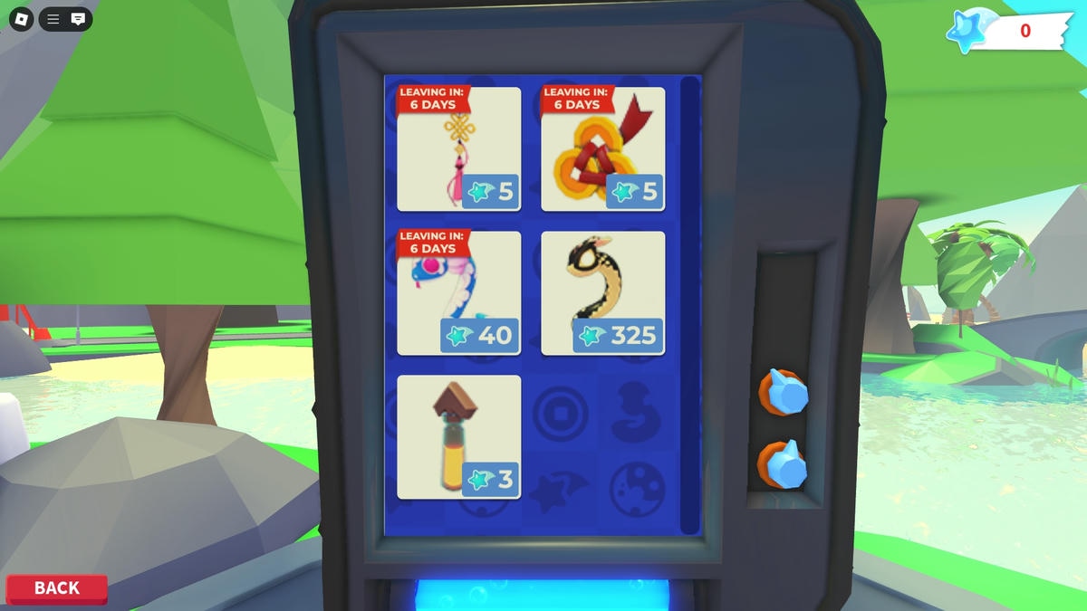 All items at the Vending Machine for Adopt Me Lunar Event