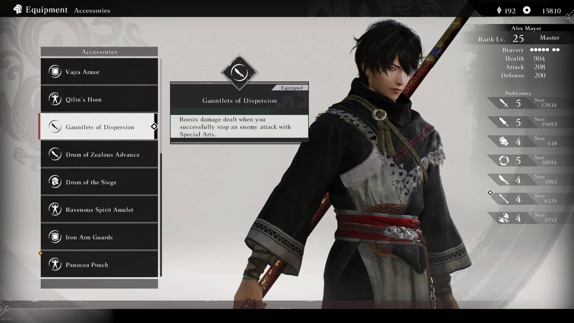 Player equipping accessories in Dynasty Warrior Origins