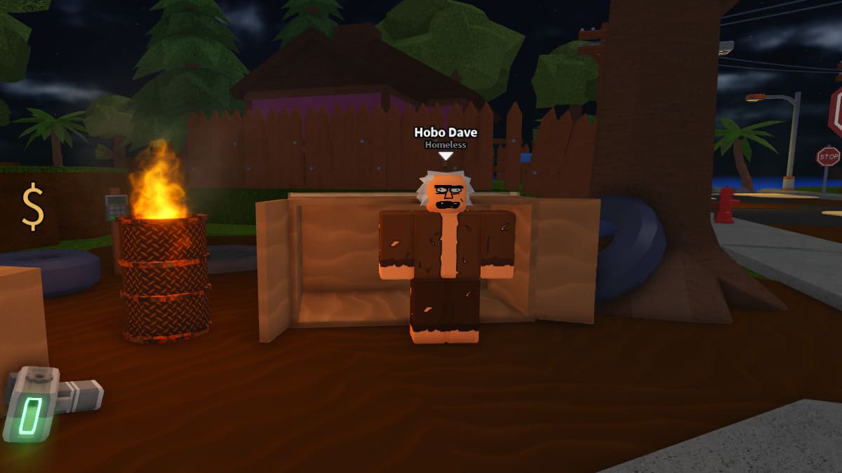 Hobo Dave, Homeless NPC in Dig It Roblox