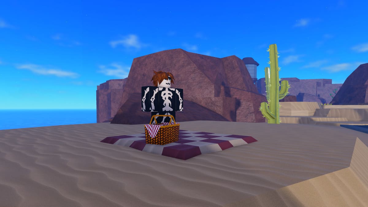 Skeleton Guy NPC in Dig It Roblox