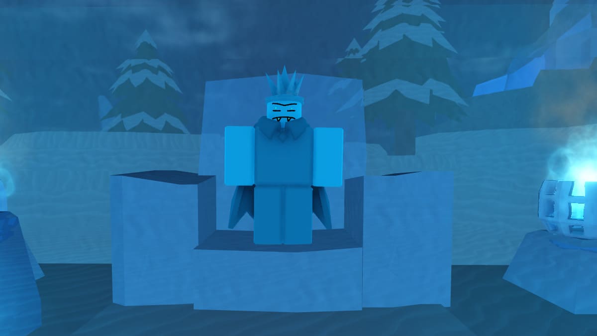 The Ice Lord NPC in Dig It Roblox