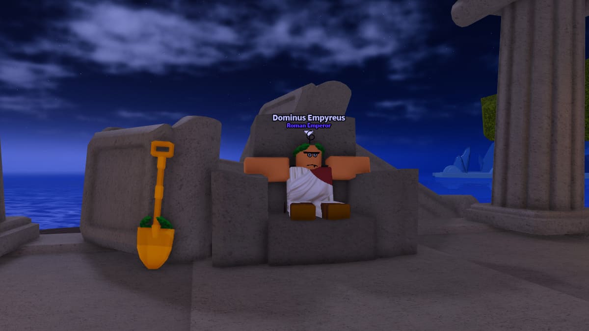 Dominus Empyreus, Roman Emperor NPC in Dig It Roblox