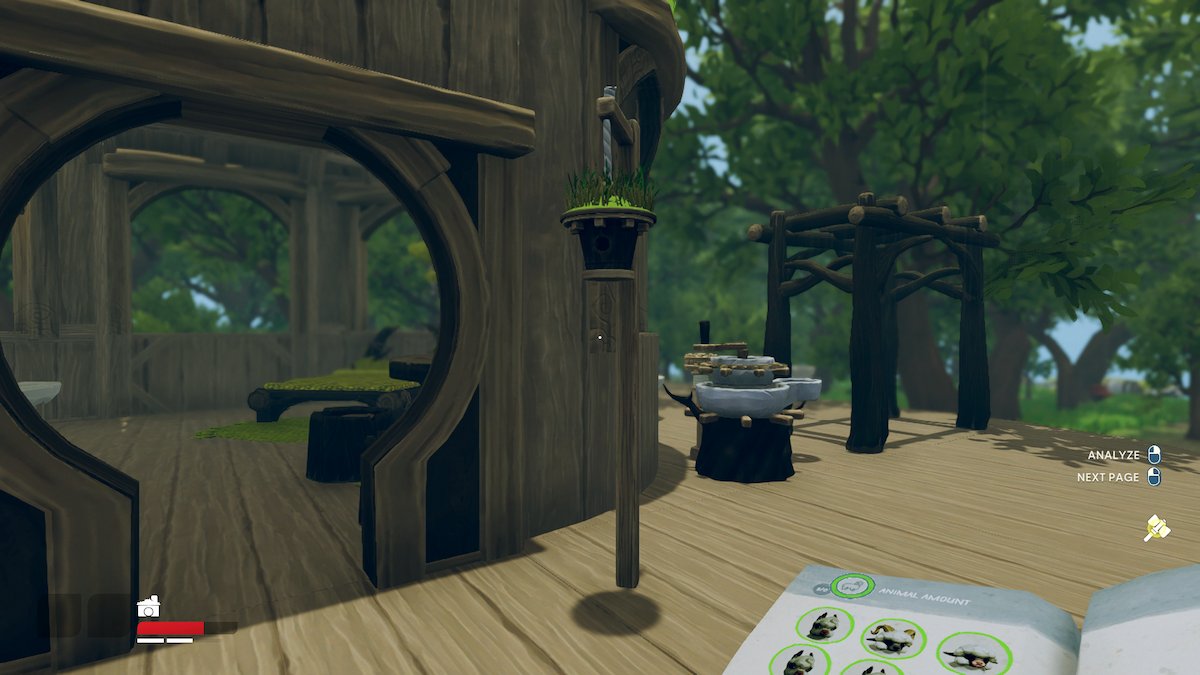 A birdhouse next to a player's home in Aloft.