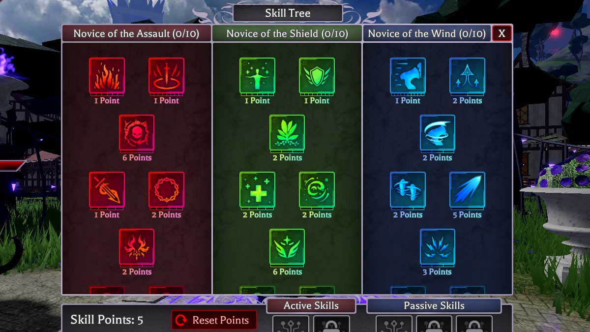 All skill trees in Arcane Conquest