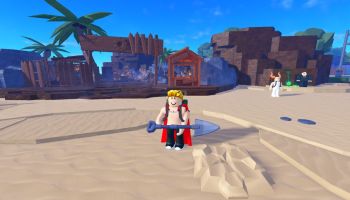 Player holding Superior Shovel in Dig It Roblox