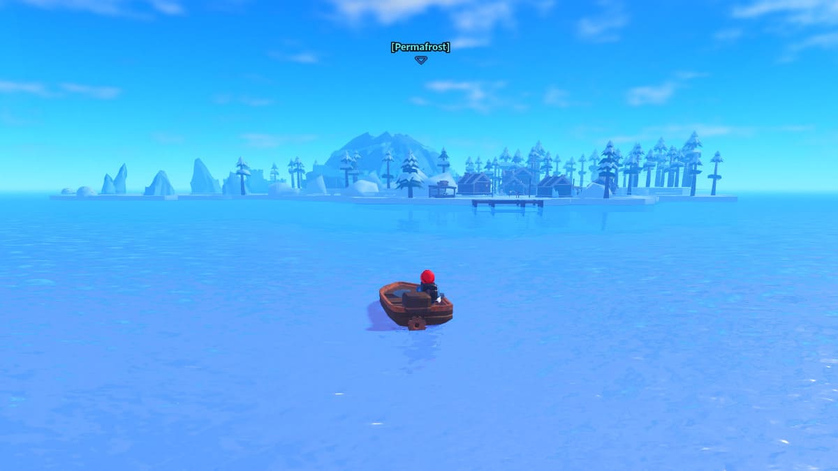 Heading towards the Permafrost island in Roblox Dig It