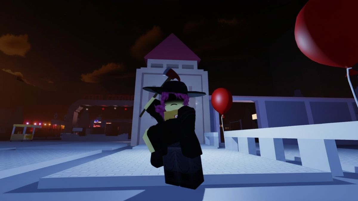 Jane Doe wielding an axe in Forsaken Roblox