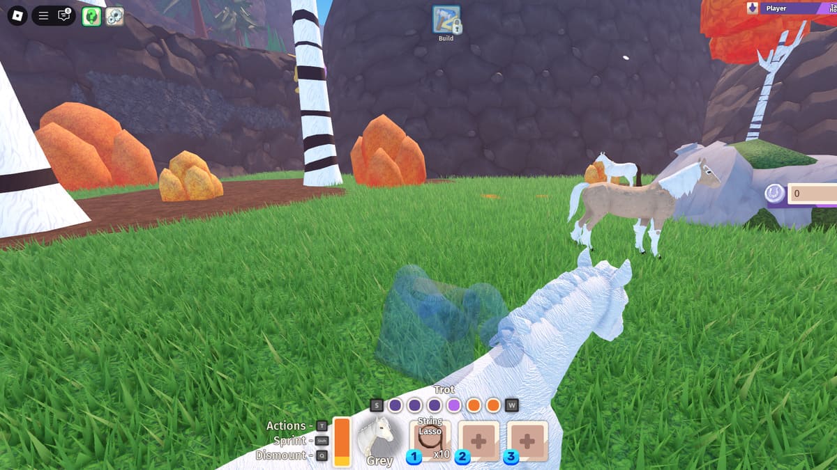 Horses in the wild in Horse Life Roblox