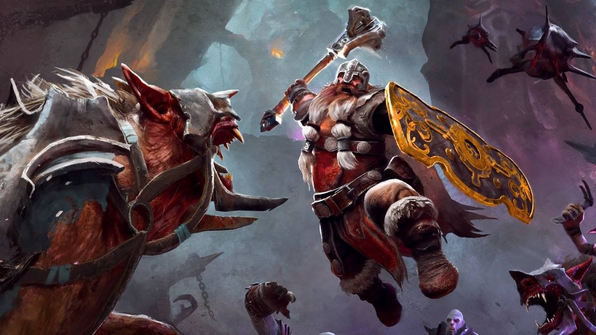 Warden fighting monsters in Jotunnslayer Hordes of Hel