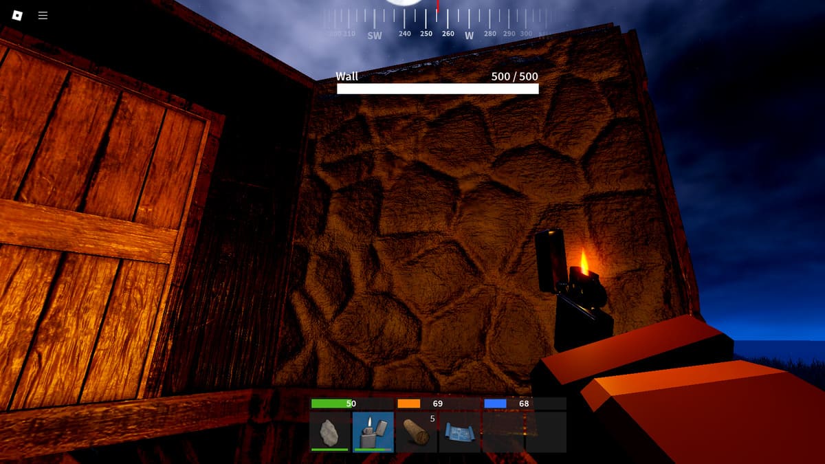 Stone wall in Lone Survival Roblox