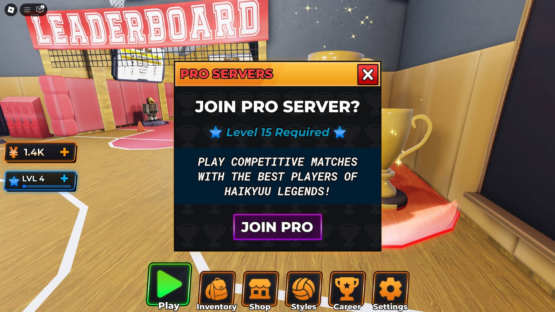 pro server portal in haikyuu legends