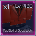 red suit of good luck in jujutsu infinite