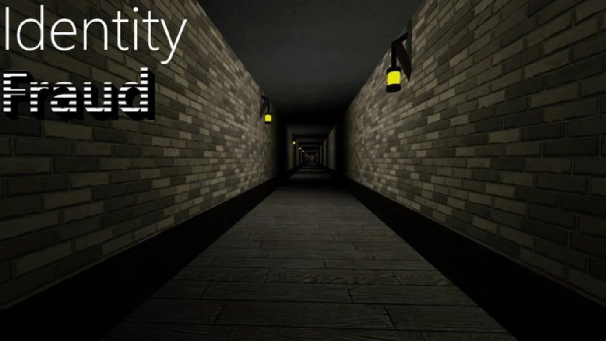 A dark, badly-lit corridor in Identity Fraud on Roblox.