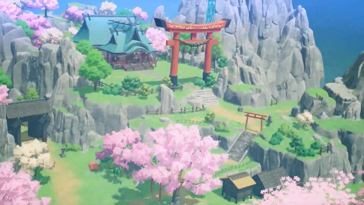 Spring Island overview in Rune Factory: Guardians of Azuma.