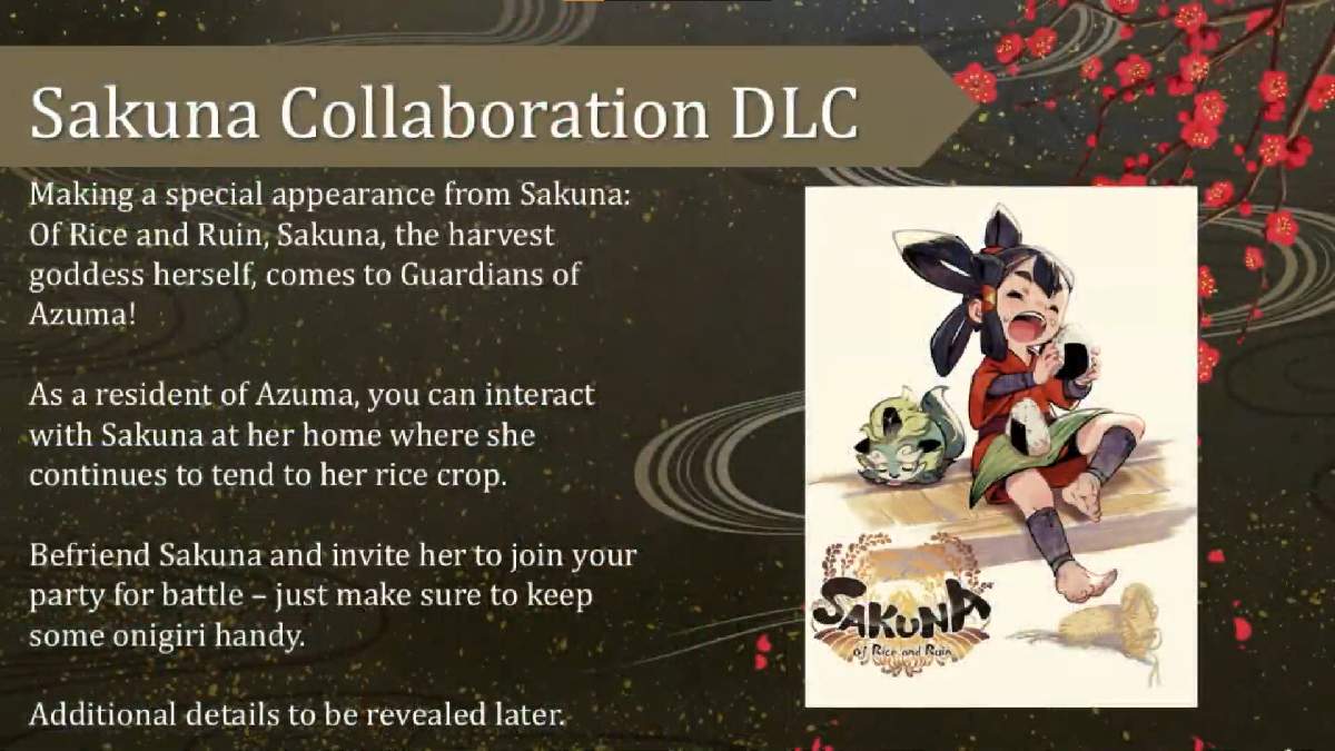 Information on the Sakuna Collaboration DLC in Rune Factory: Guardians of Azuma.