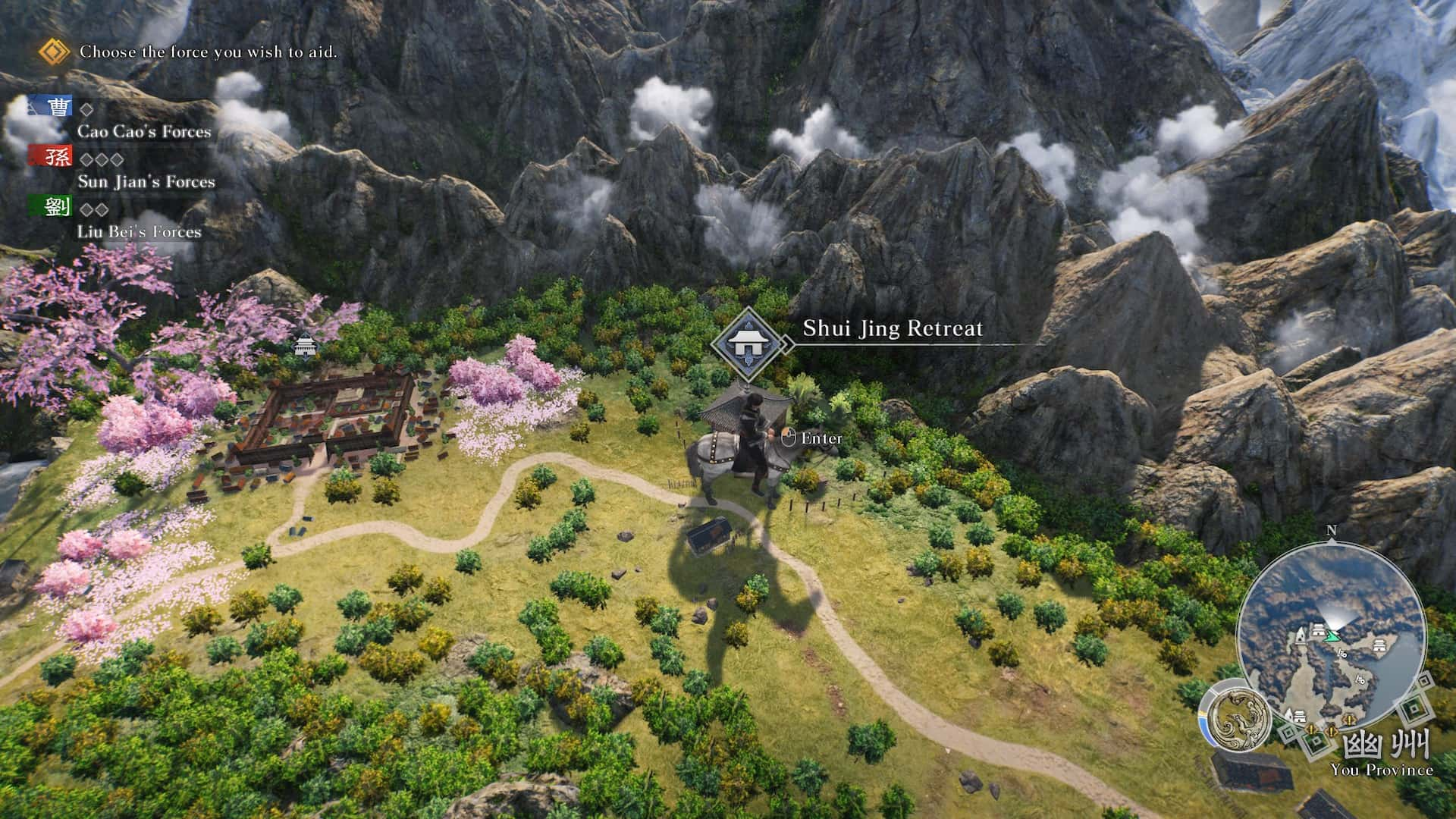 Shui Jing retreat in Dynasty Warriors Origins