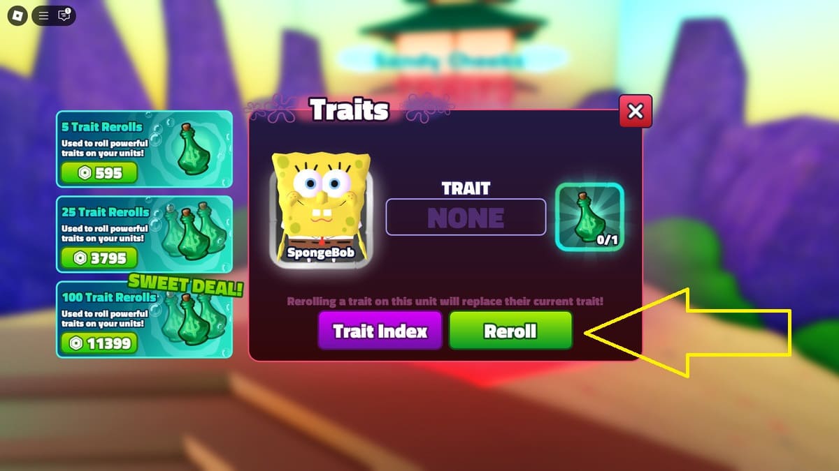 Features rewind menu in SpongeBob Tower Defense