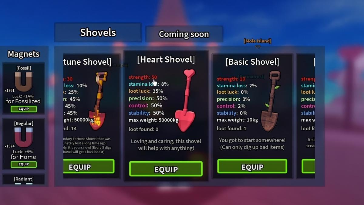 Heart Shovel in Dig It