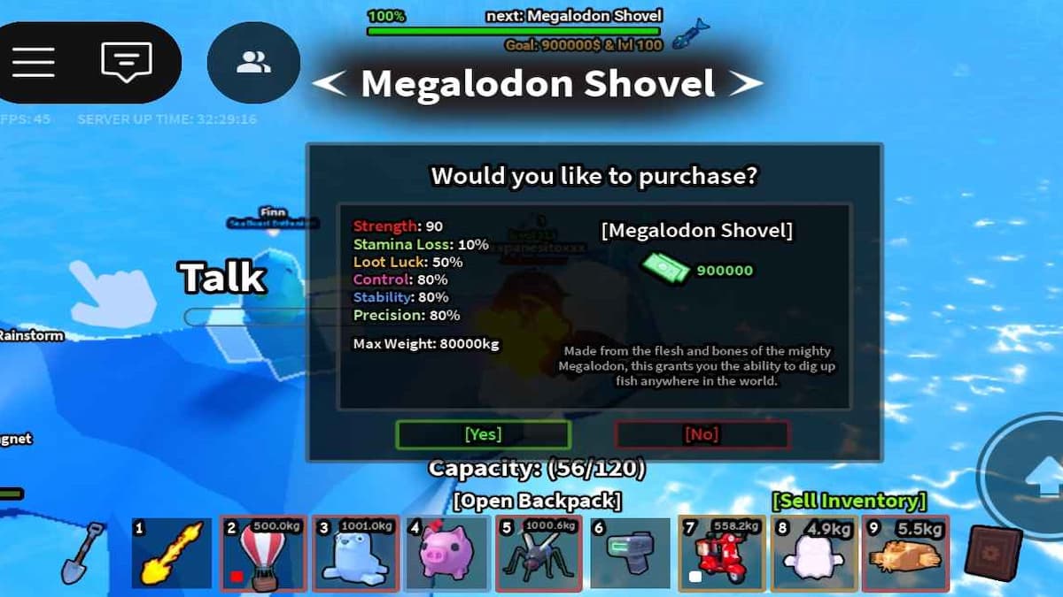 The Megalodon Shovel in Dig It