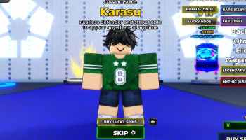 A player in the Style Menu